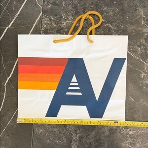Aviator Nation White Bag with Multicolor Stripes